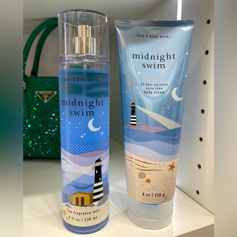 Bath & Body Works Midnight Swim Mist & 24 Hour Moisture Ultra Shea Body Cream